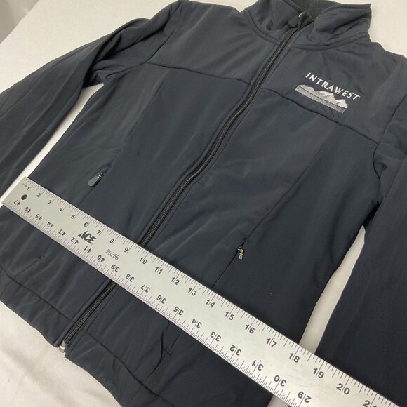 Intrawest Black Softshell Jacket Size S With Embroidered Logo & Fleece Lining Fo - Picture 9 of 10